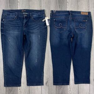 Seven7 Girlfriend Size 10 Distressed Ankle Stretchy Straight Leg Denim NEW Jeans